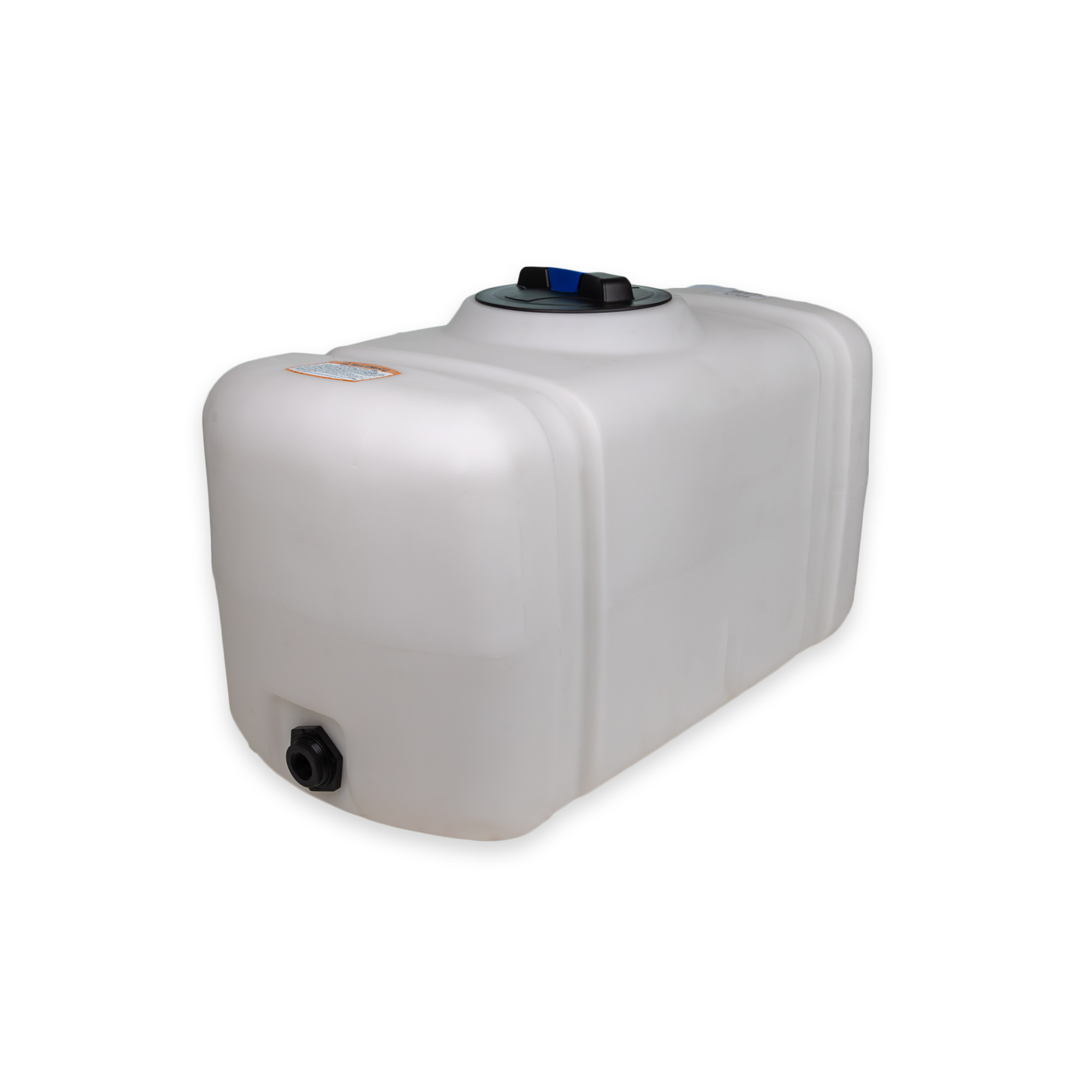 Norwesco, 50G Flat Bottom Utility Tank with Slosh Guard, Max. Capacity 50 Gal, Max. PSI 0 Material Polyethylene, Model# 43292-DS